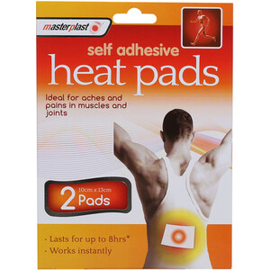 Pack of 2 Self Adhesive Heat Pads - Red by Masterplast