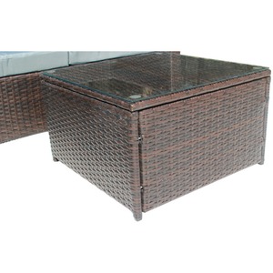 5Pcs Rattan Garden Furniture Set - Brown by BIRCHTREE