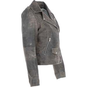 Fia Real Leather Biker Jacket - Antique / 8 by Ashwood Leather
