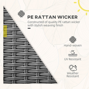 Outsunny Cushioned 4 Pieces Rattan Garden Chairs by Outsunny