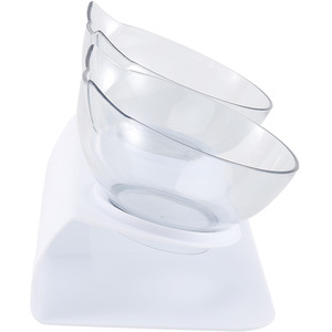 Double Bowl Slanted Cat Feeder by Livingandhome