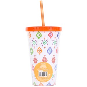 Sahara Brights Print Tumbler with Straw - Multicolour