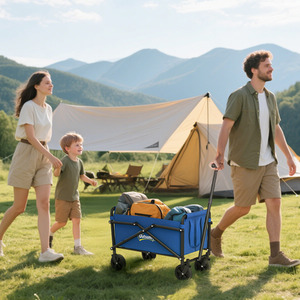 Outsunny 41L Festival Trolley on Wheels - Blue by Outsunny