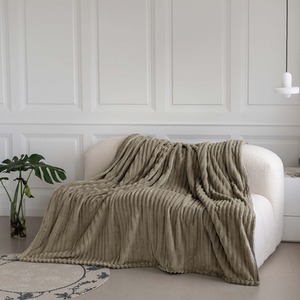 Snug Soft Chunky Ribbed Cord Plush Throw Blanket by Velosso