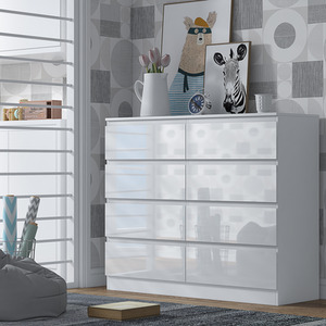 Gloss White Chest Of Drawers - White / 8 by FWStyle