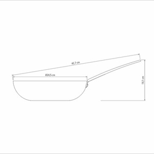 Tramontina Barbeque Wok - Black / 24.5cm by Tramontina