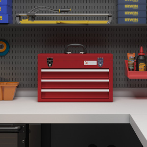 DURHAND Tool Chest Lockable Tool Box with Handle Latch - Red / 22cm / 32cm by DURHAND
