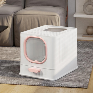 Kitty Litter Box Fully Enclosed Anti-Splashing by Livingandhome