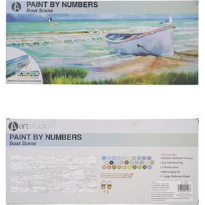 Paint by Numbers Boat Scene by Art Studio