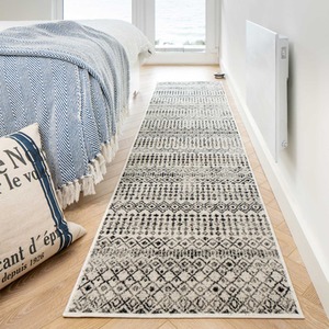 Grey Tribal Aztec Low Pile Soft Living Area Rug by The Rug House