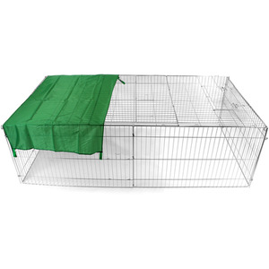 Indoor or Outdoor Metal Pet Enclosure with Sunshade - Silver / 122cm by Easipet