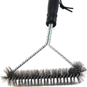 BBQ Grill Cleaning Brush - Silver/Black by Garden Mile