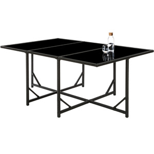 Malaga 641 Rattan Garden Furniture Set with Protective Cover by tectake