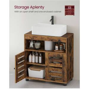 Rustic Under Sink Bathroom Storage Cabinet - Bronze by VASAGLE