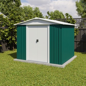 Yardmaster Metal Shed - Green / 242 x 193 x 217cm by Yardmaster