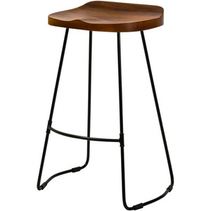 Rombass Saddle Seat Kitchen Counter Stools - Walnut by MH London