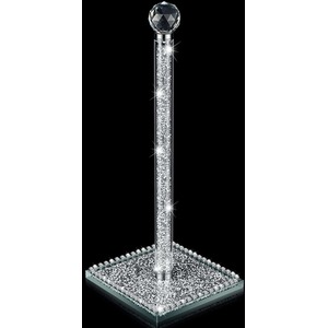 Crushed Jewel Diamante Kitchen Towel Holder - Silver / Kitchen Towel Holder by Eye on Elegance Eaglewiz