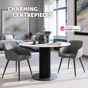 Dining Chair Scandi - Padded Boucle Cover, High Backrest by tectake