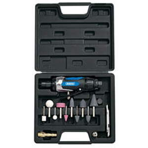 Draper Air Die Grinder Kit (15 Piece) - Black/blue by Draper