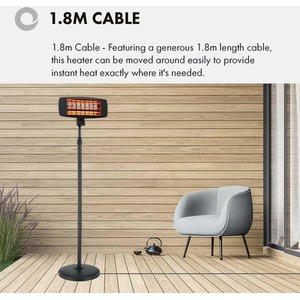 Electric Garden Patio Heater - Black