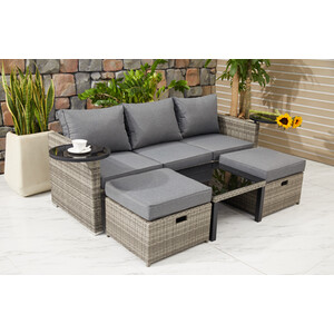 New Hampshire Transformer Patio Set - Grey by Malay