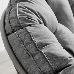 Moon Chair Rattan Cushioned Outdoor Garden Chair - Grey by FurnitureboxUK