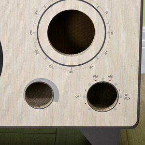 PawHut Cat Scratcher 2 in 1 Radio Shape - Yellow by PawHut