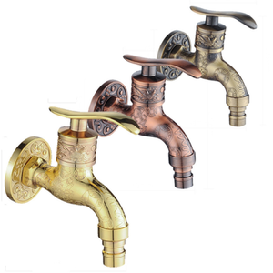 Antique Style Wall Mounted Outdoor Garden Faucet - Gold