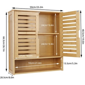 3 Shelf Toilet Wall Cabinet - Natural by Wyld And Coco