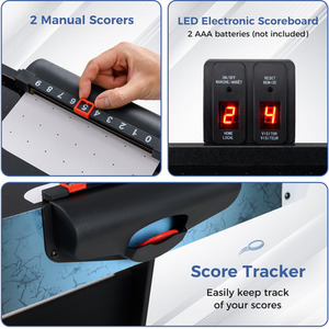 Foldable Air Hockey Table - Black by Costway