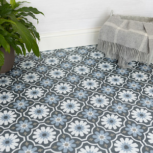 Sevilla Peel and Stick Vinyl Floor Tiles 0.93sqm - navy / 1 by Fine Decor