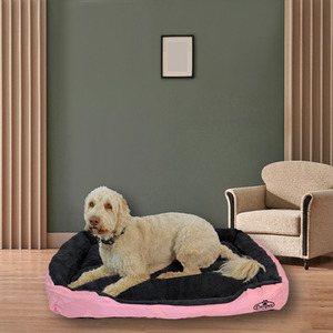 Faux Fur Dog Bed in PinkGrey XXL - Grey by Actiaspet
