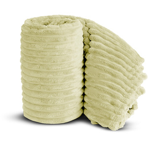 Snug Soft Chunky Ribbed Cord Plush Throw Blanket by Velosso