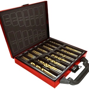 Lumberjack High Quality 99 Piece Titanium Coated HSS Drill Bits Set - Red by Lumberjack