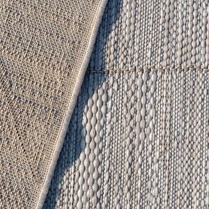 Beige Distressed Textured Flatweave Indoor Outdoor Weatherproof Rug by The Rug House