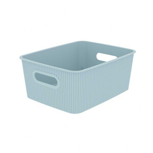 My Home Ribbed Storage Basket - Slate / Small