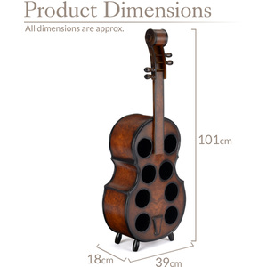 Cello Wine Rack Bottle Holder - Brown by Christow