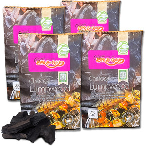 Bar Be Quick Lumpwood Charcoal 2.7kg - Black / 4 by Bar-Be-Quick
