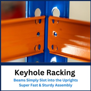 Extra Heavy Duty Racking Shelving 6 Levels - Blue & Orange / 120cm / 60cm by Trade Price Deals