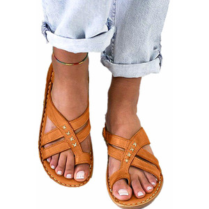 Strappy Sandals with Toe Loop