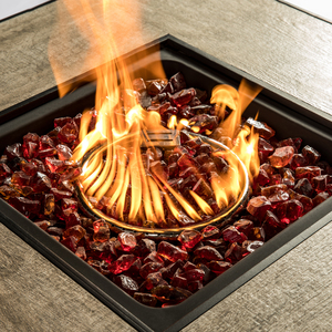 4kg Red Tempered Fire Glass Lava Rocks for Outdoor Gas Fire Pits - Red by Teamson Home