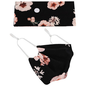 Headband and Face Mask Set - Flower x1 / 1