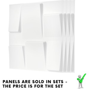 3D Wall Panels with Adhesive Included, Geometric Squares Design by NOVECRAFTO