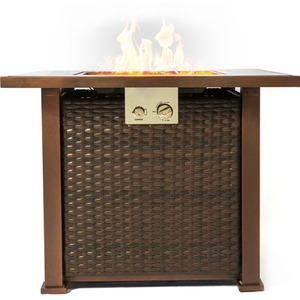 Ostara Garden Wicker Gas Fire Pit - Multi by MDA Designs