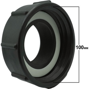 IBC S100x8 (3 Inch) Female Buttress to (2 inch) BSP Female Adapter - Black by DNA PACKAGING LTD