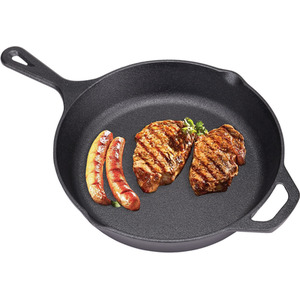 Cast Iron Frying Pan - Dark Grey / 30cm by Livingandhome