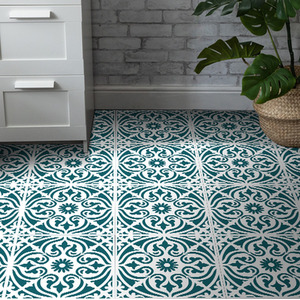 Windsor Reusable Tile Stencil for Walls, Floors, Patios and Furniture - White / 30cm x 30cm by Stencil It