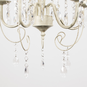 Lille White Ceiling Light Chandelier - White by ValueLights