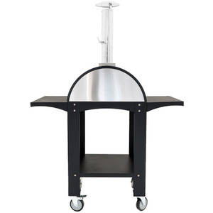 Free Standing Extra Large Pizza Oven with Prep Stations - Black by Fresh Grills