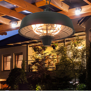 Outsunny Adjustable Power Infrared Halogen Electric Light Heater - Black by Outsunny